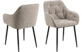 AC Design Esszimmerst. Brooke Monza1 2 Stk. Stahl/Textil, Beige