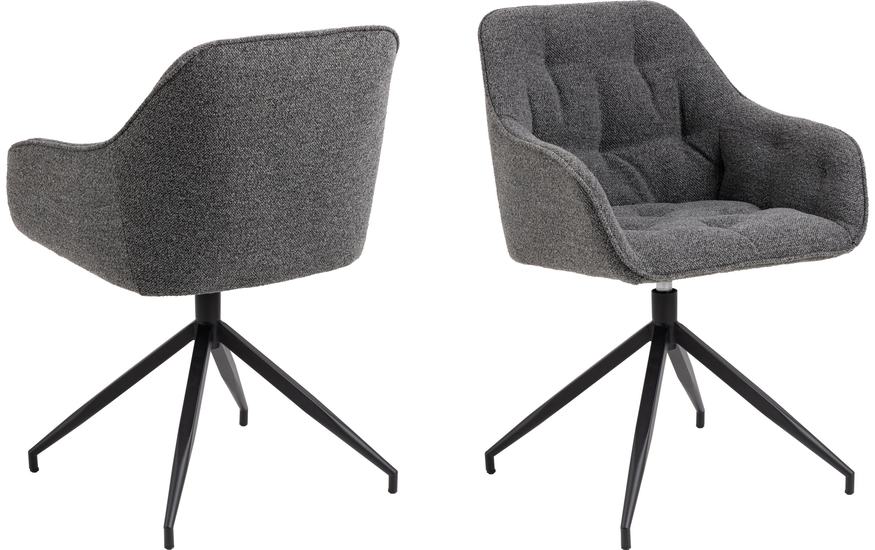 AC Design Esszimmerst. Brooke Monza2 1 Stk. Stahl/Textil, Anthrazit
