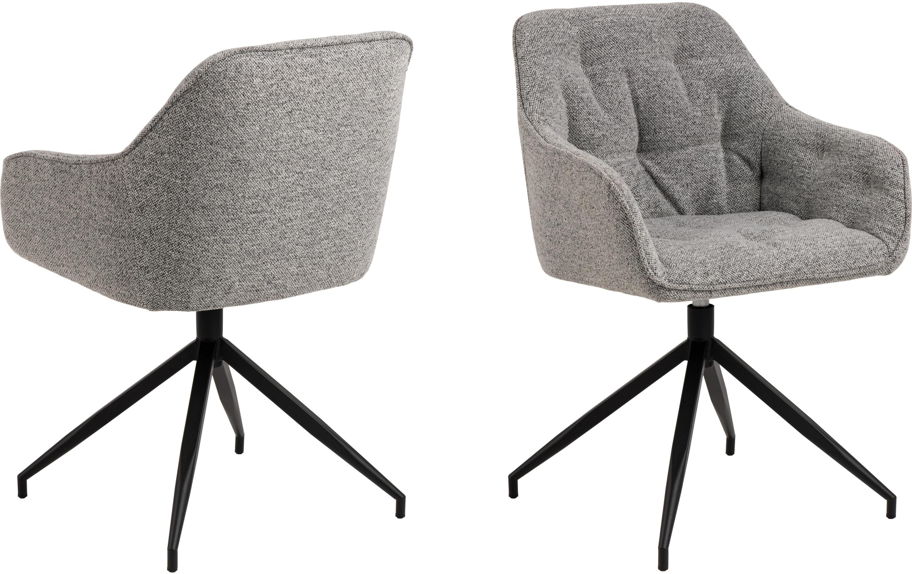 AC Design Esszimmerst. Brooke Monza2 1 Stk. Stahl/Textil, Grau