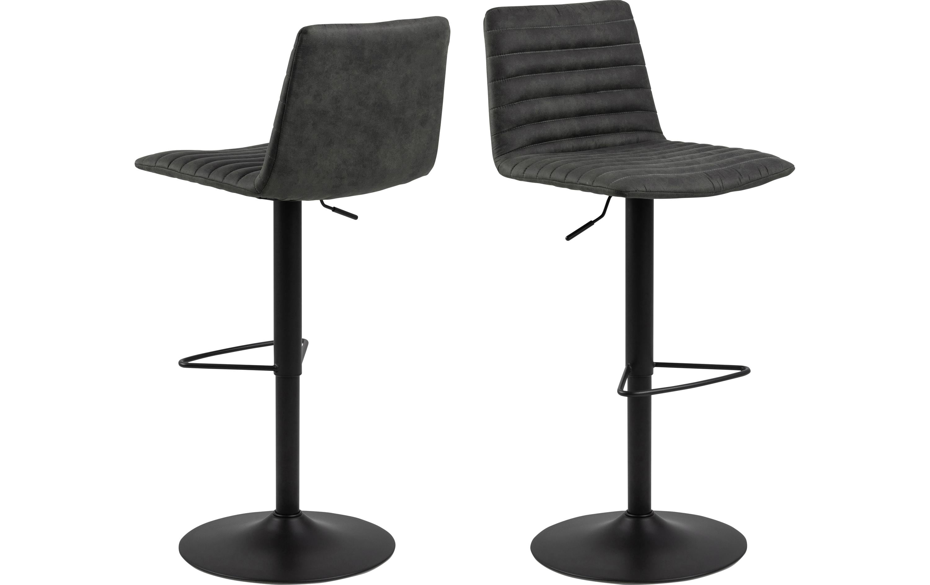 AC Design Barstuhl Kimmy 2 Stück Stahl/Polyurethane, 2 Stück, Anthrazit
