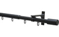 Gardinia Vorhangstange Theos, Schwarz matt 190-360 cm, Set mit ausziehbaren Innenlauf