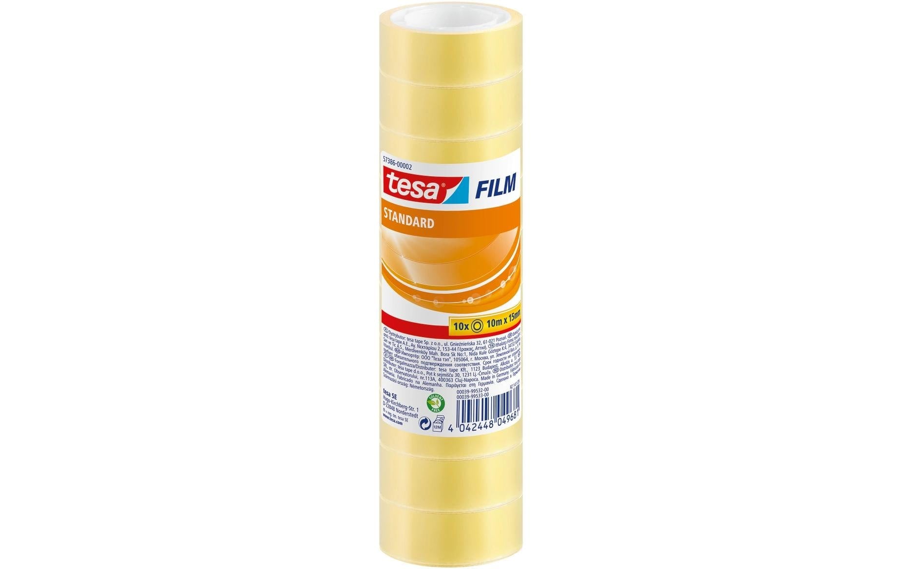 Klebeband, tesafilm Standard 10 Rollen, 10m x 15mm