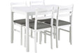 AC Design Esstisch-Set Alicante Inkl. 4 Stühlen, Weiss