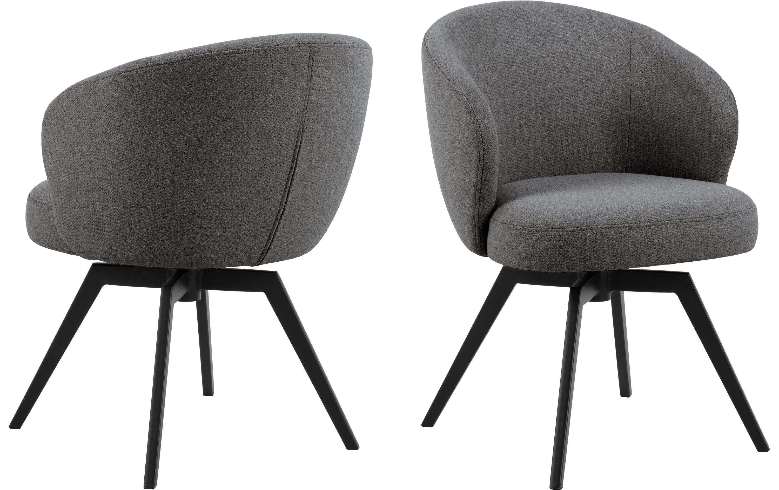 AC Design Esszimmerstuhl Darlene 1 Stück Stahl/Textil, Grau