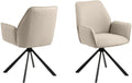 AC Design Esszimmerstuhl Glenda 2 Stück Stahl/Polyurethan, Beige