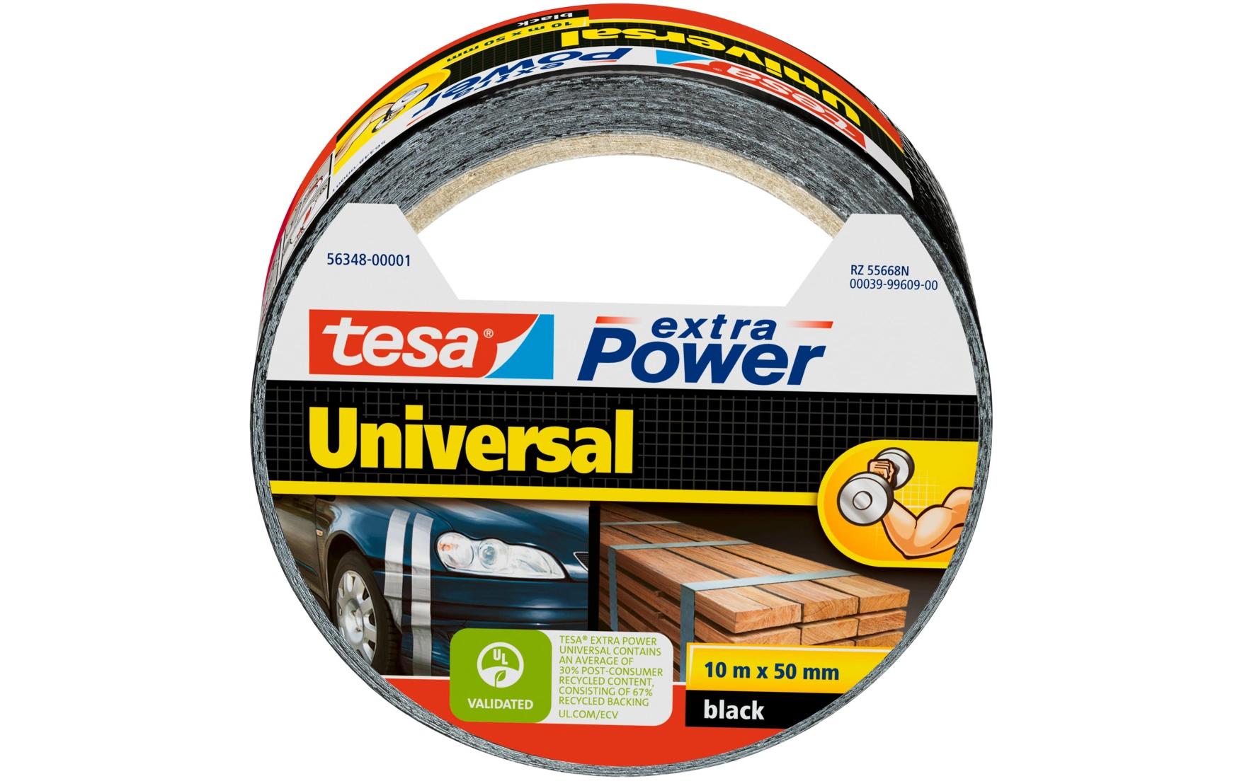 Gewebeband, Extra Power Universal schwarz, 10m x 50mm