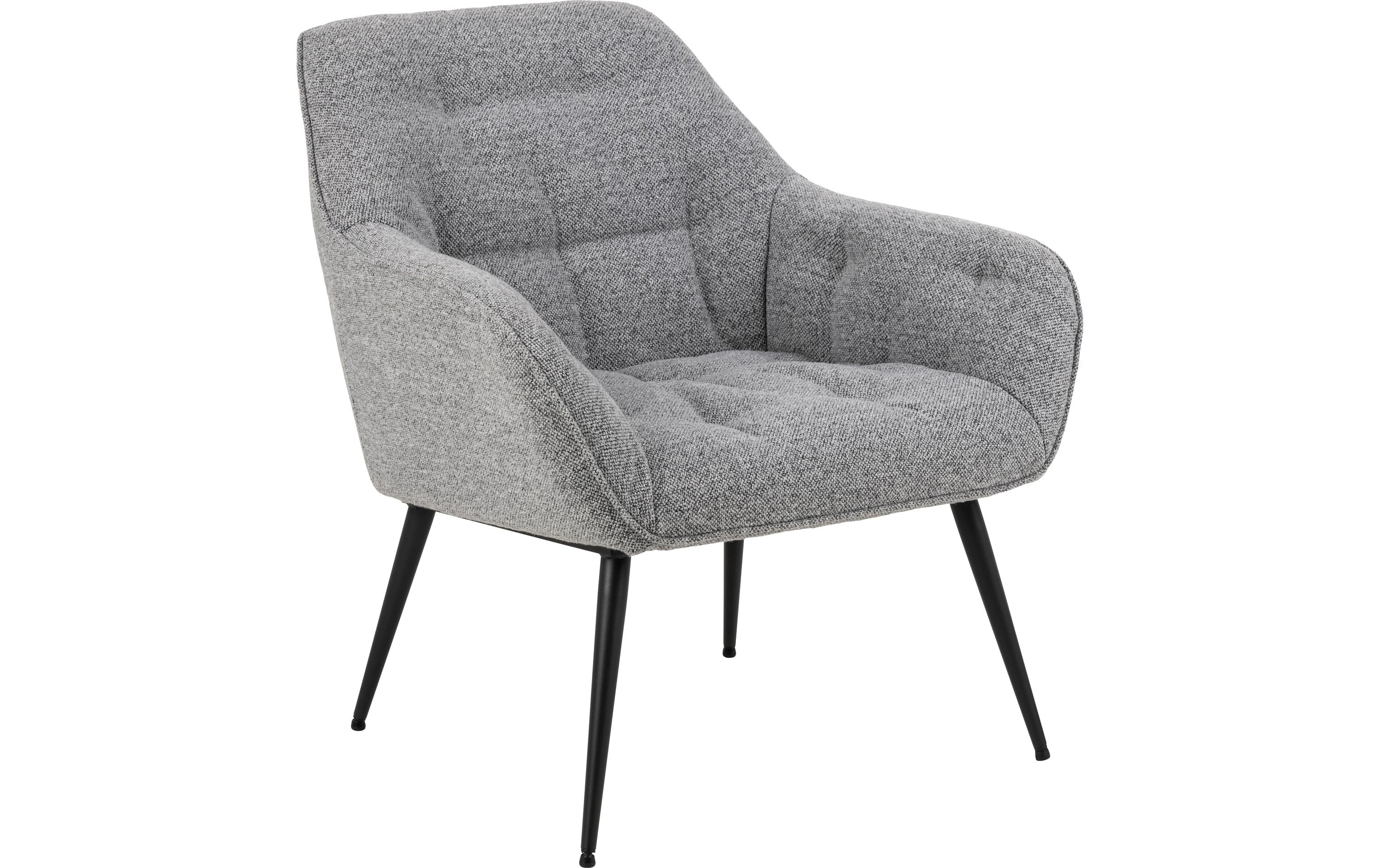 AC Design Sessel Brooke Stahl/Textil, 74x77,5x81 cm, Grau