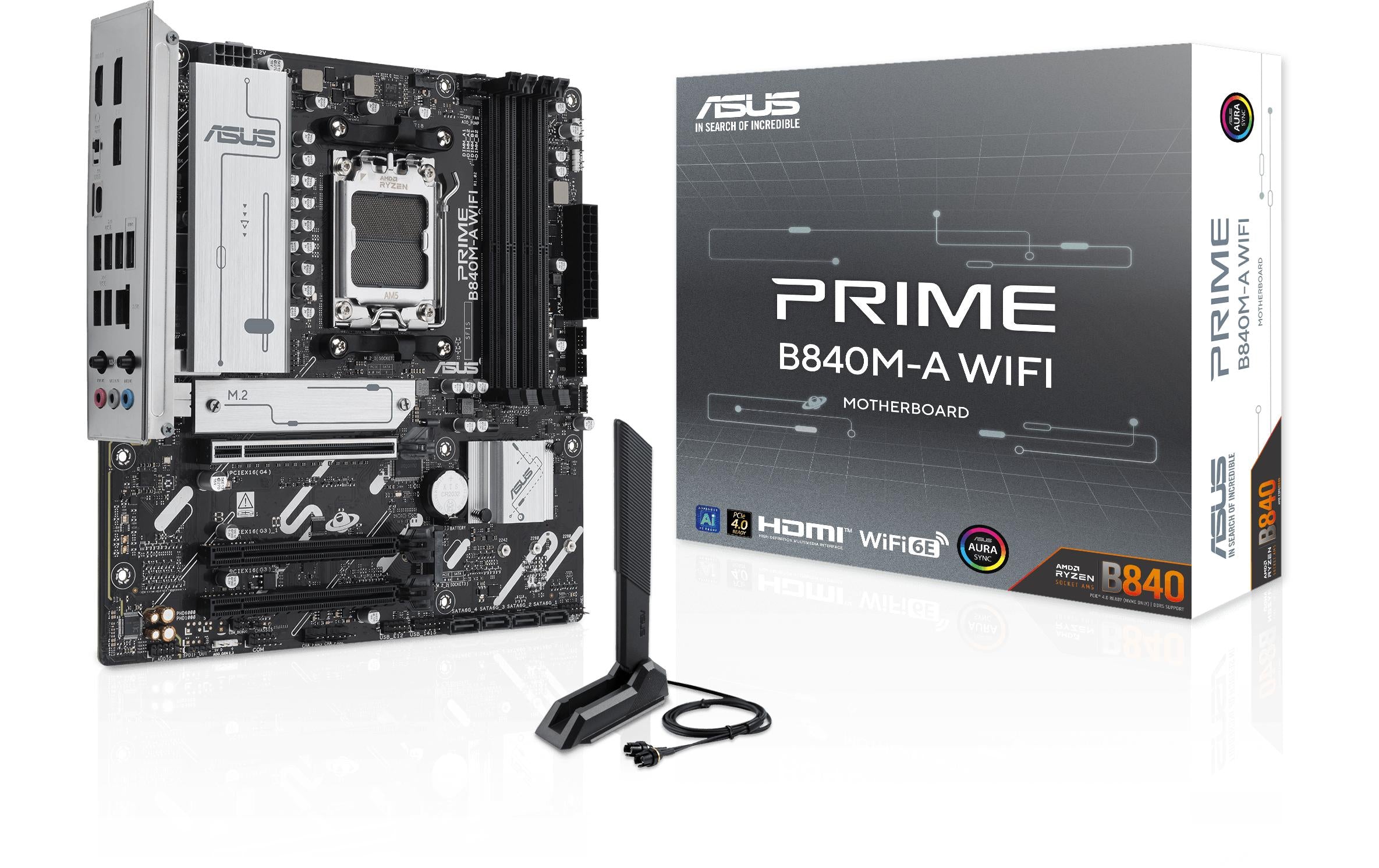 ASUS PRIME B840M-A WIFI, mATX AM5, AMD B840
