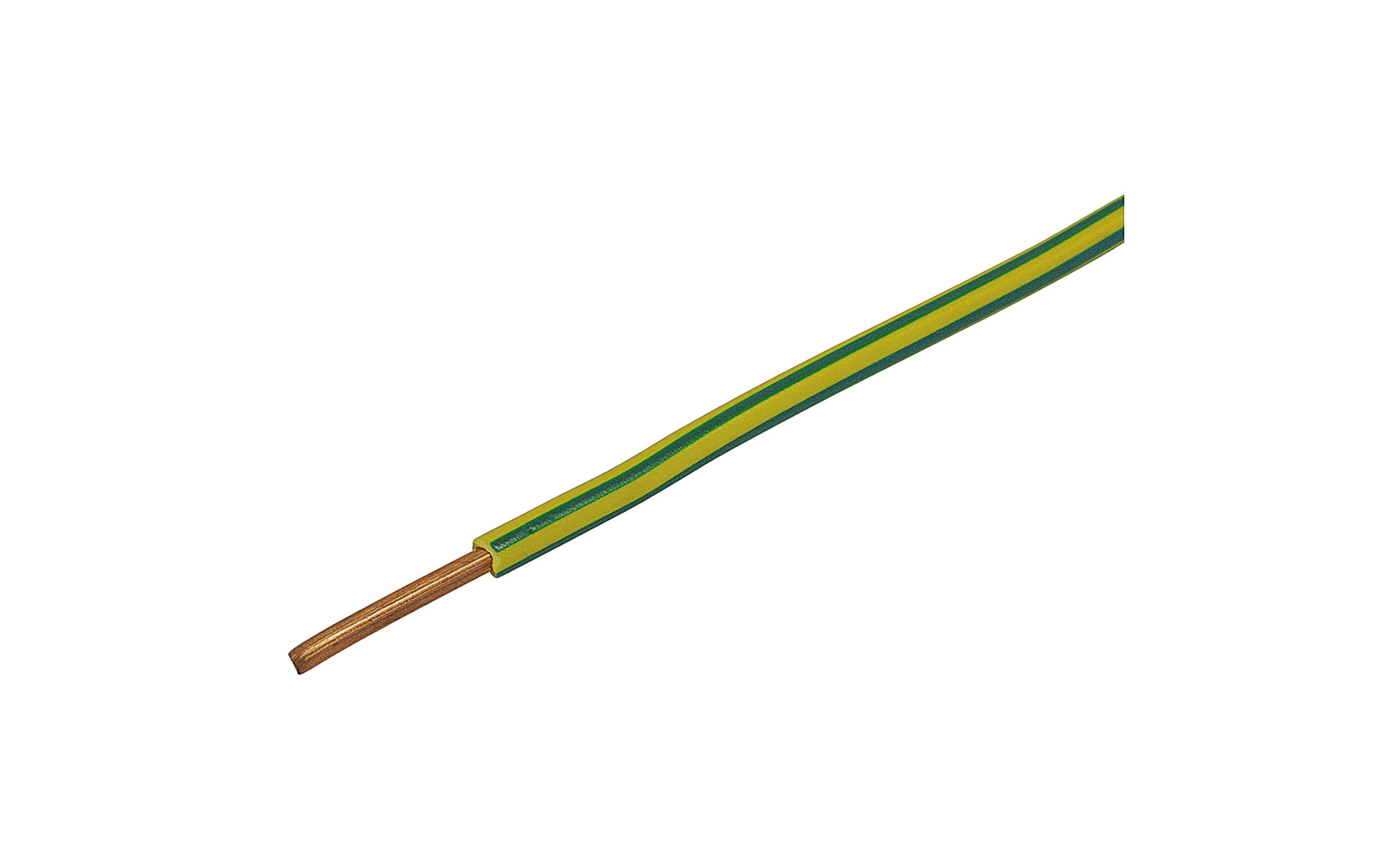Steffen T-Draht 2.5mm2, gelbgrün, 50m CU blank, Isolation PVC