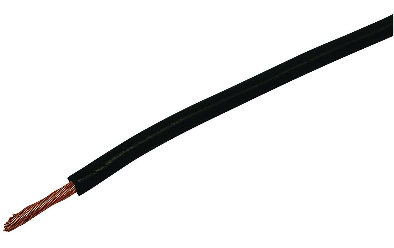 Steffen T-Litze 2.5mm2, schwarz, 100m CU blank, Isolation PVC