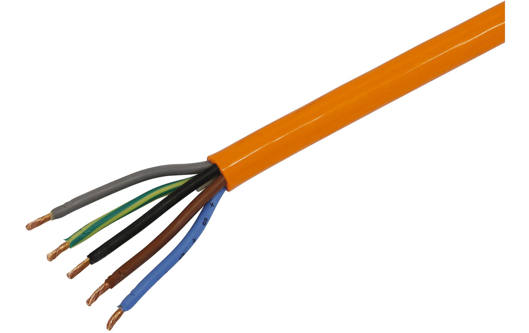 Installationskabel PUR 5x2.5mm2 orange, 33m
