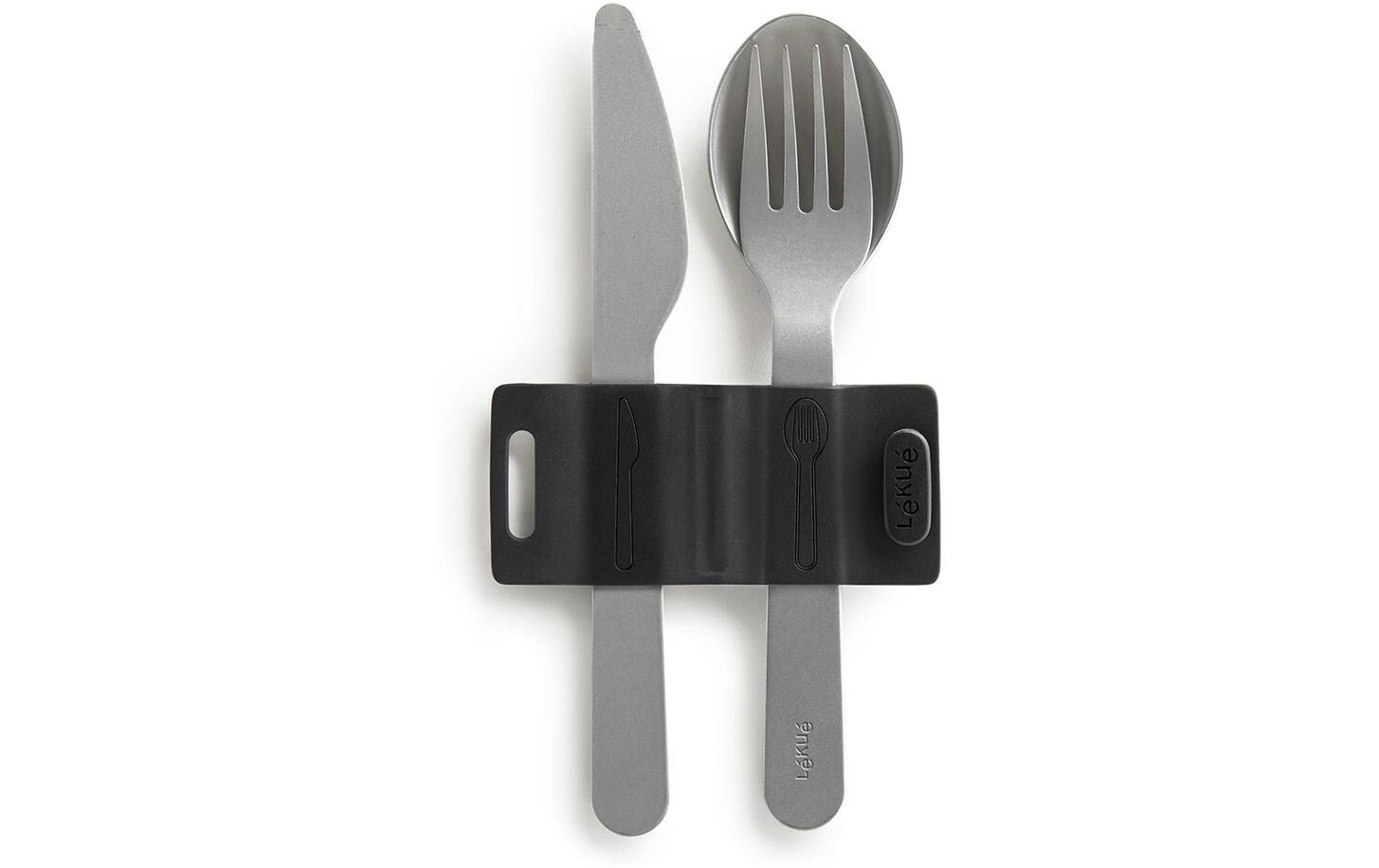 Lékué Besteck Basics To Go Stahl, Silber