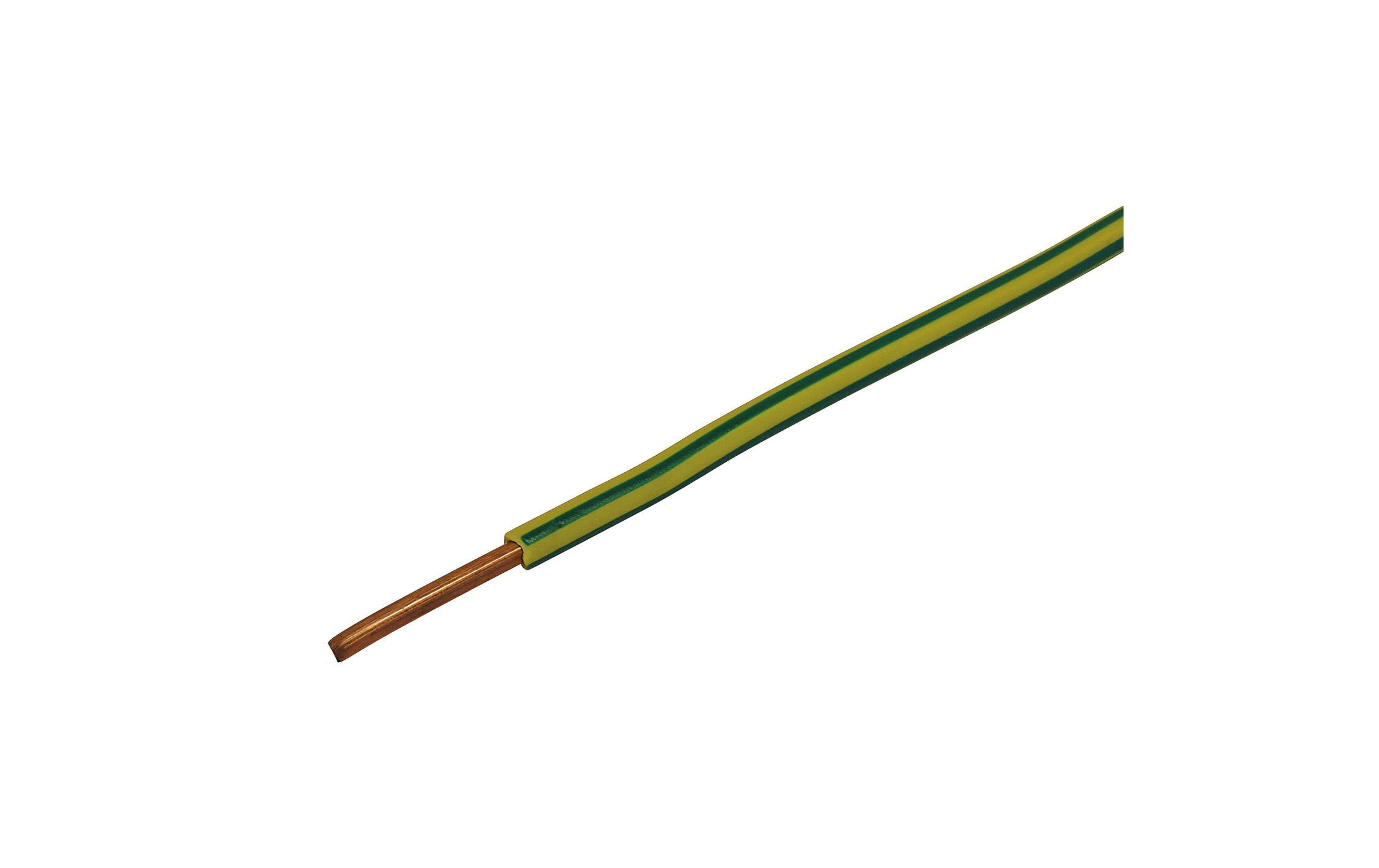 Steffen T-Draht 1.5mm2, gelbgrün, 100m CU blank, Isolation PVC