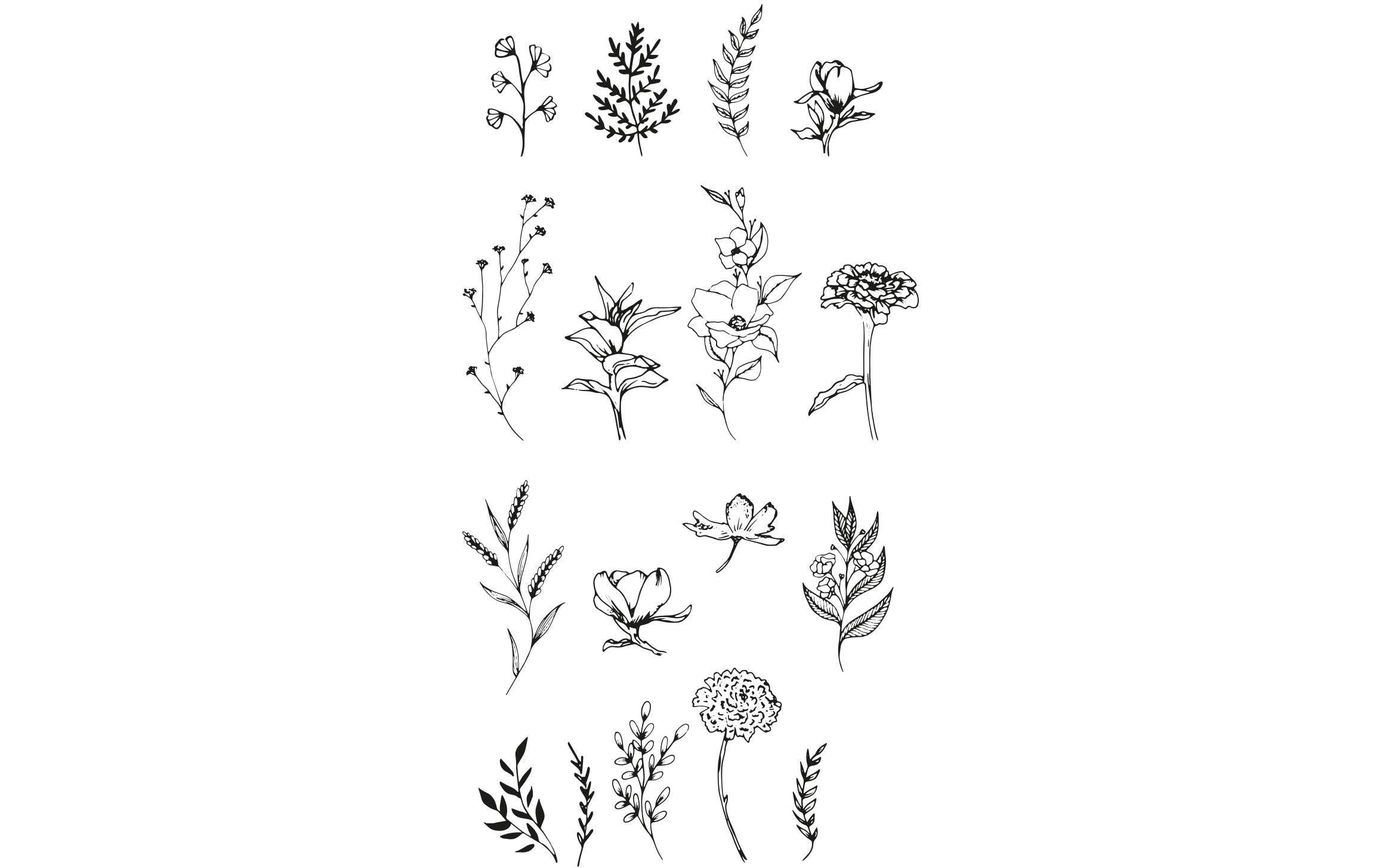Sizzix Stempel Set Schablone Garten 17PK Garten-Botanik by Lisa Jones