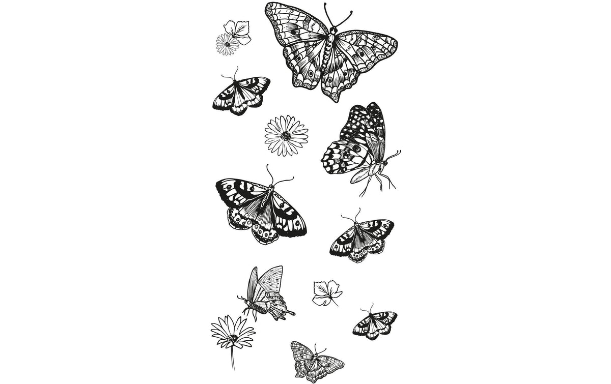 Sizzix Stempel Set Schablone Schmetterlinge 13PK Natur-Schmetterlinge by Lisa Jones