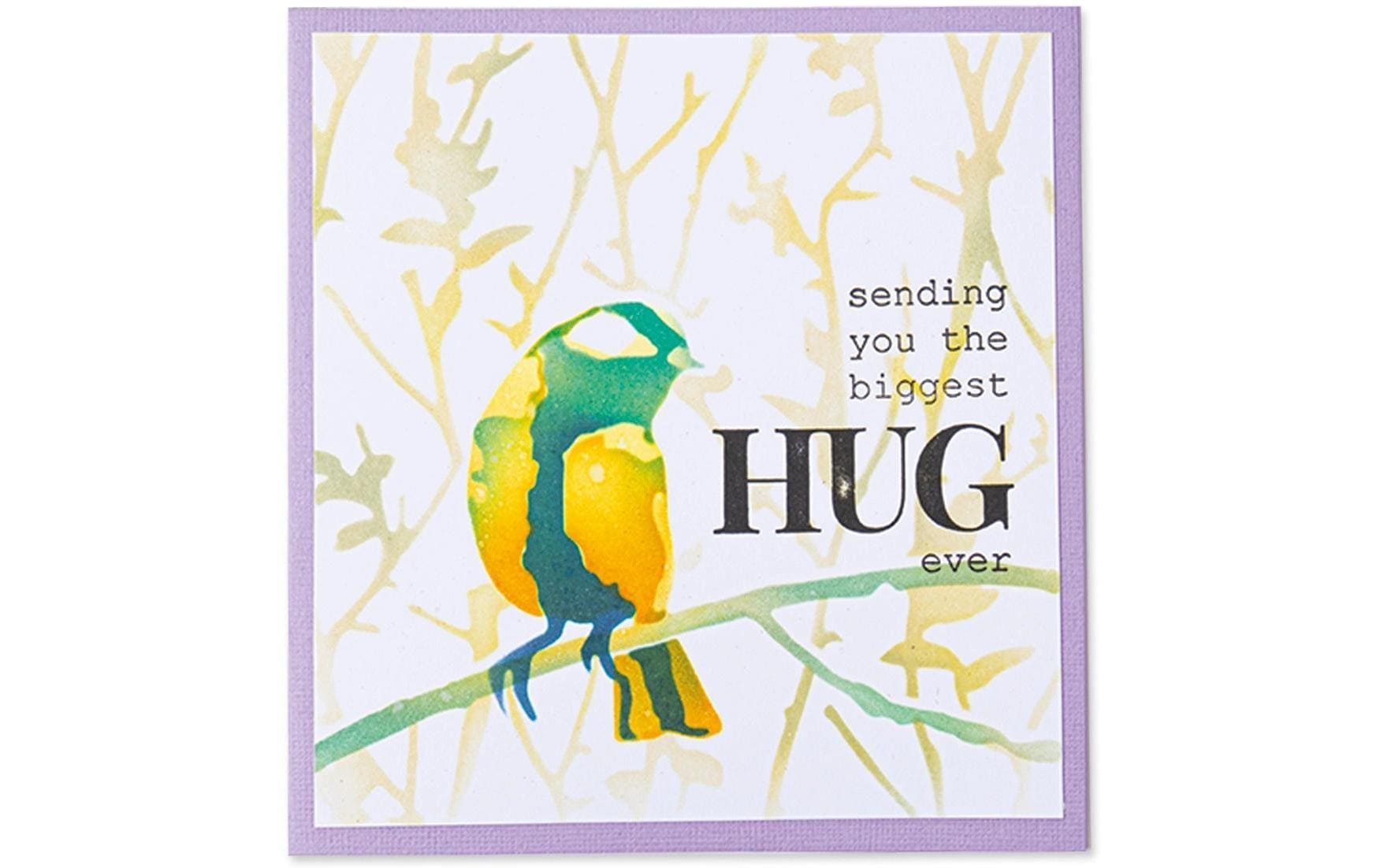 Sizzix Stempel Set Schablone Vogel & Äste by Olivia Rose