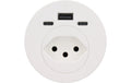 Anschlussfeld Einbau weiss 1x Typ 13 USB-A/C 25W USB-C Daten