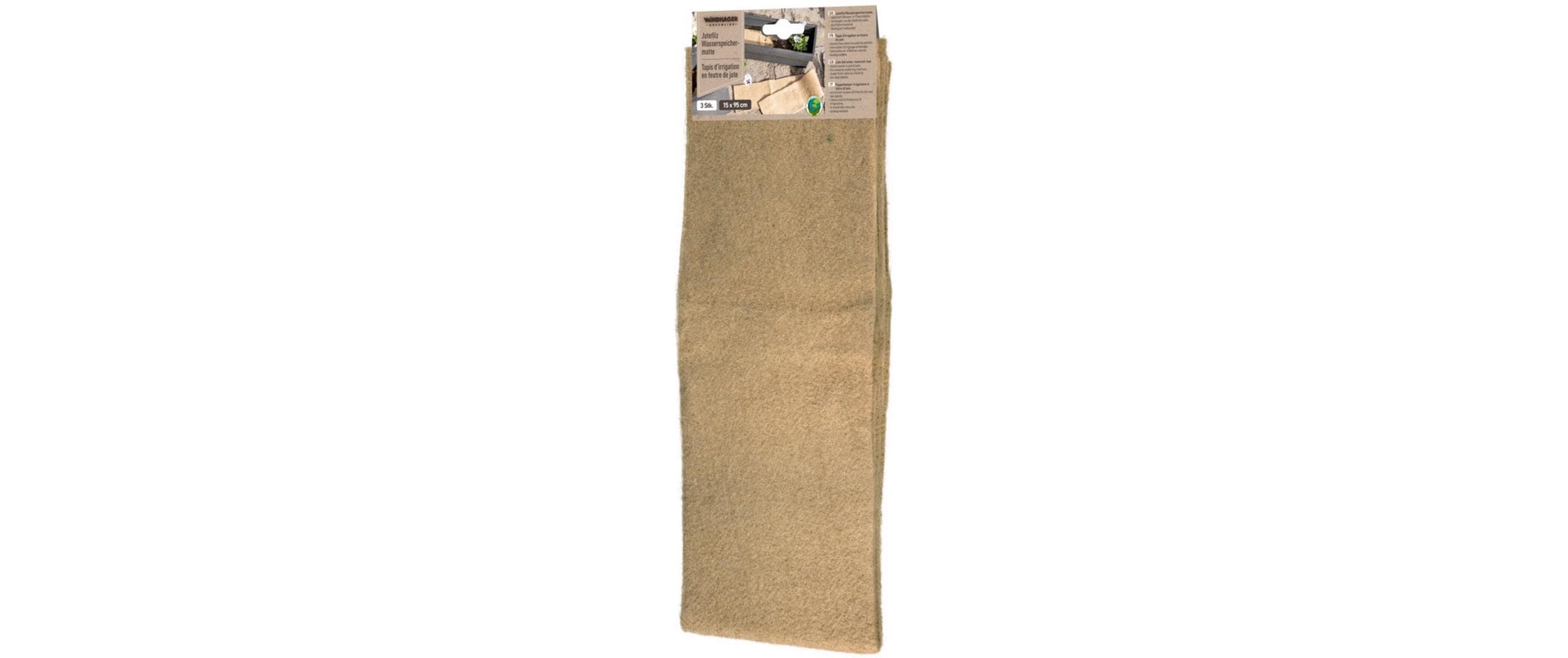 Windhager Jutefilz Wasserspeicherm 15x95cm 3 Stk.
