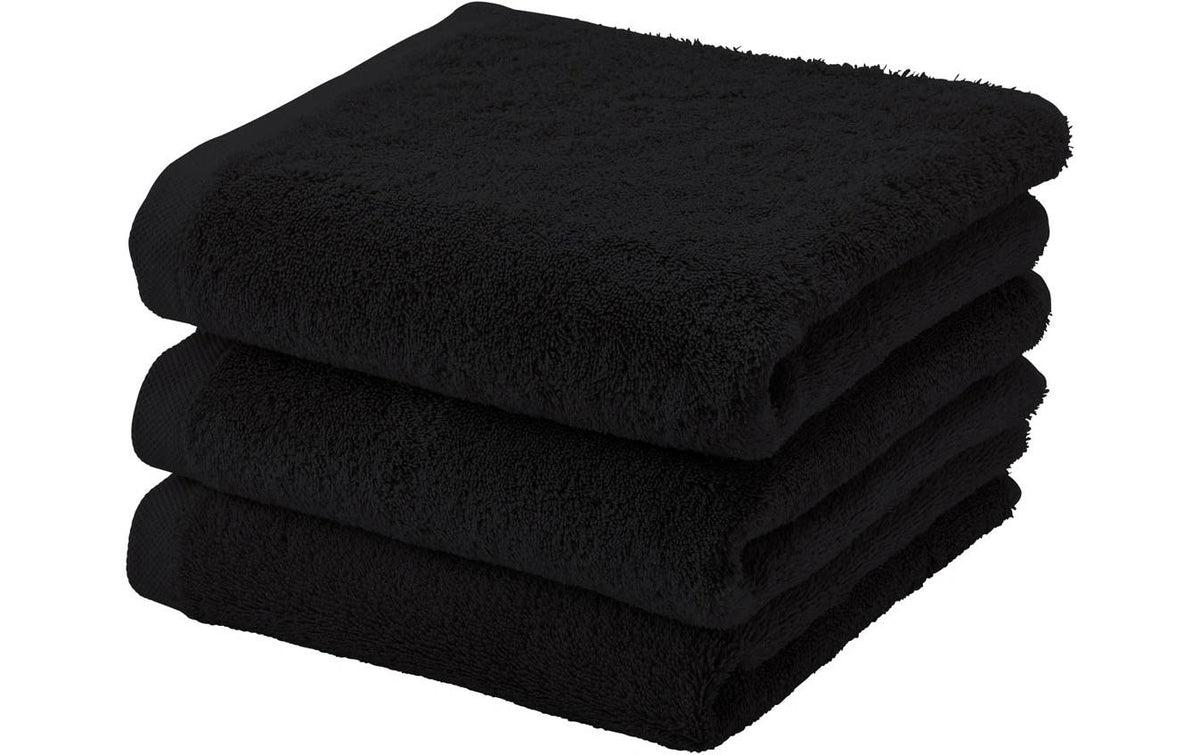 Aquanova Handtuch London, 55x100 cm Schwarz, 100%ÄgyptischeBaumwolle, 600 gr/m²