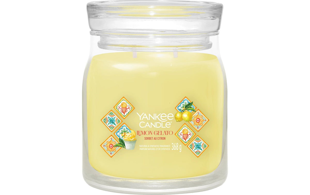 Yankee Candle Duftkerze Lemon Gelato Signature Medium Jar,Brennd.30-50h