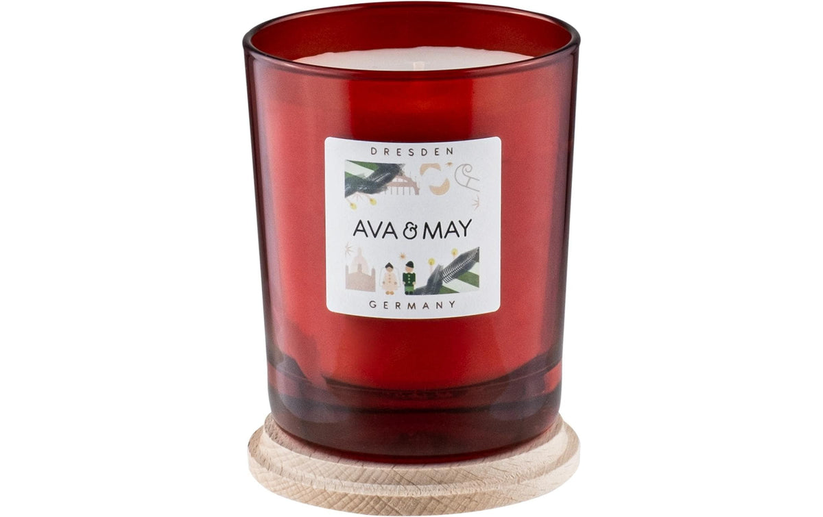 AVA & MAY Duftkerze Dresden,180 g 8x8x10 cm, 100% Sojawachs, 40h Brenndauer