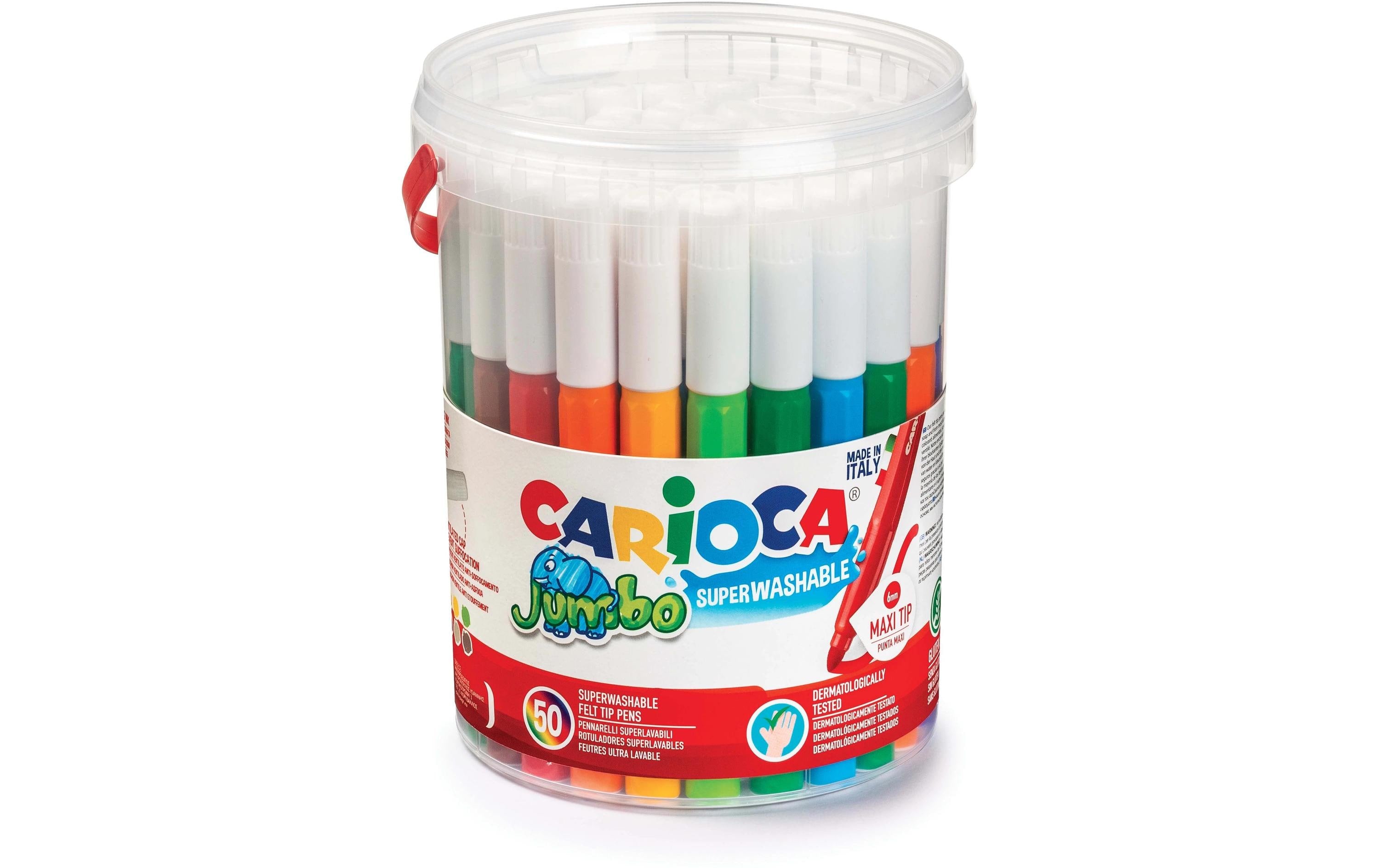 Carioca Fasermaler Jumbo Plastik Box 50 Stk.