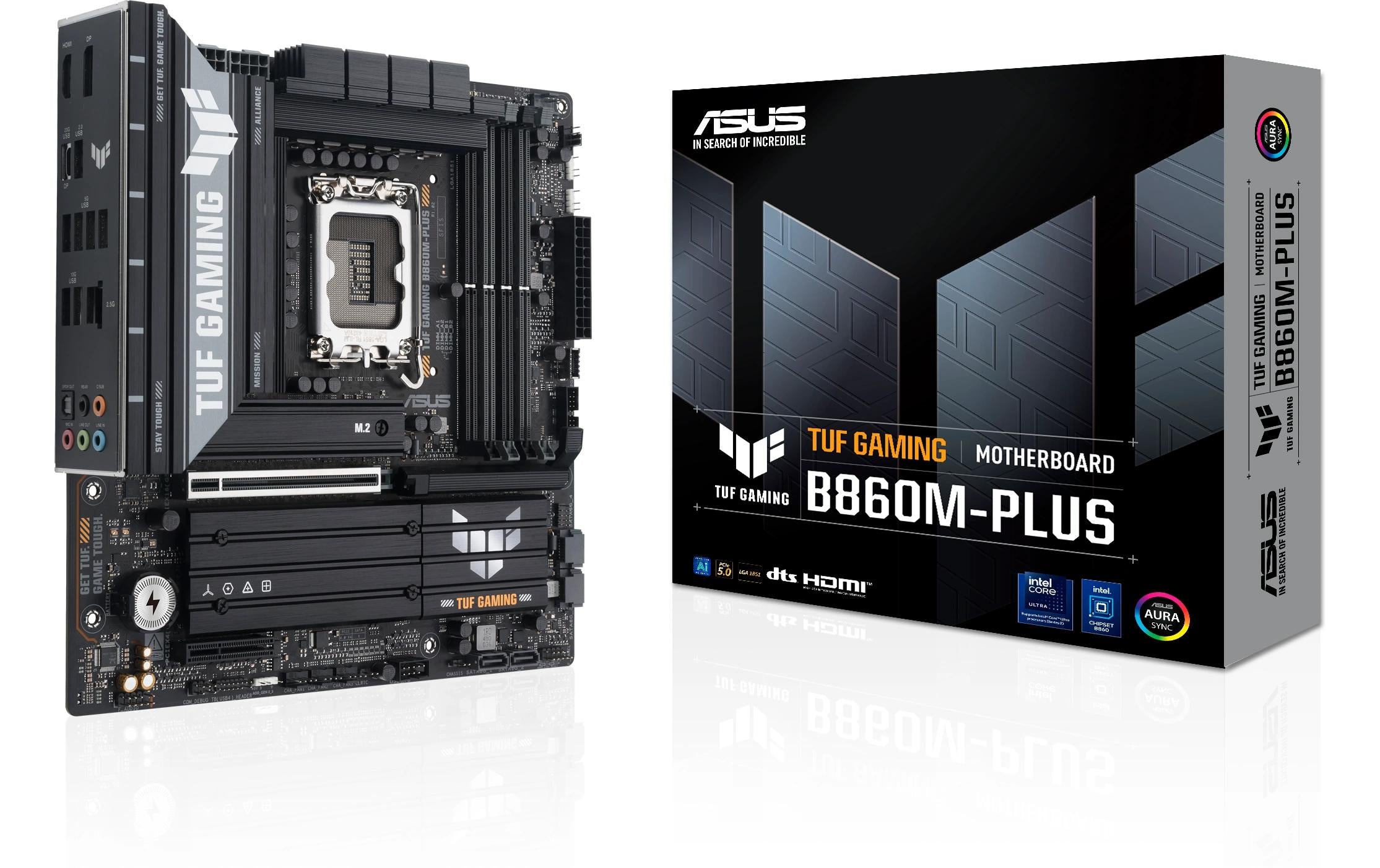 ASUS TUF GAMING B860M-PLUS, mATX LGA1851, 4x DDR5, PCI-E 5.0, HDMI, DP