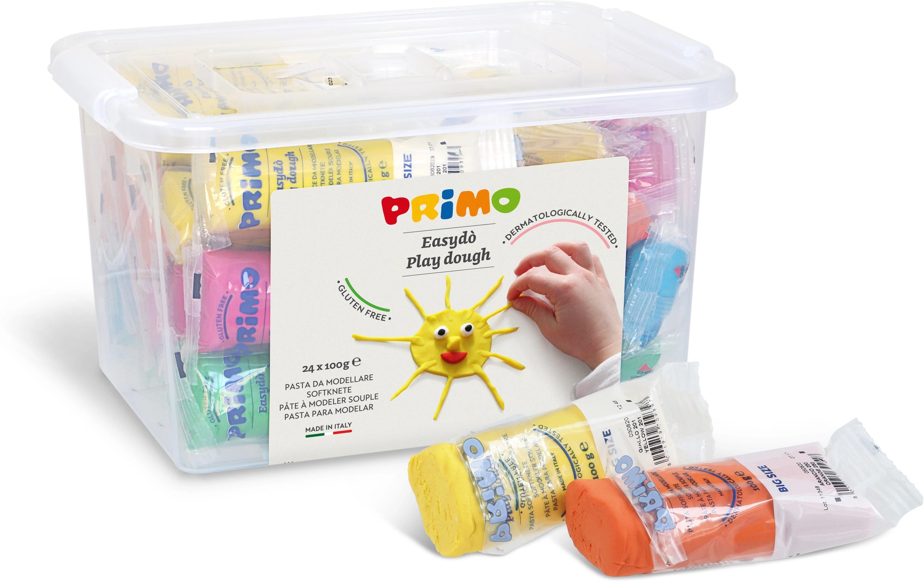 Primo Softknete Koffer 24x100g ass 6 Farben, 24 Stk.
