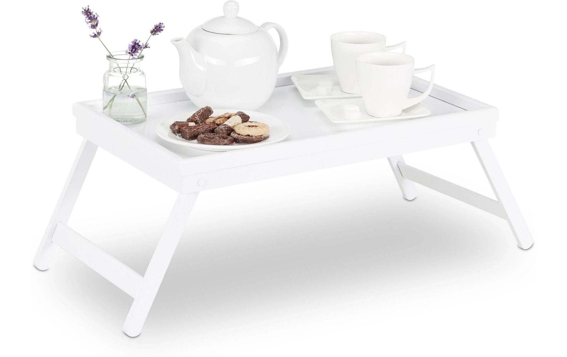 relaxdays Betttablett MDF/Bambus aus China