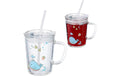 relaxdays Kindergläser Wal 400ml 2 Stück, Glas
