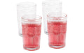 relaxdays Trinkgläser-Set Vintage 400ml 4 Stück, Glas