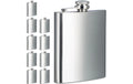 relaxdays Flachmann 10er Set 200ml, Edelstahl