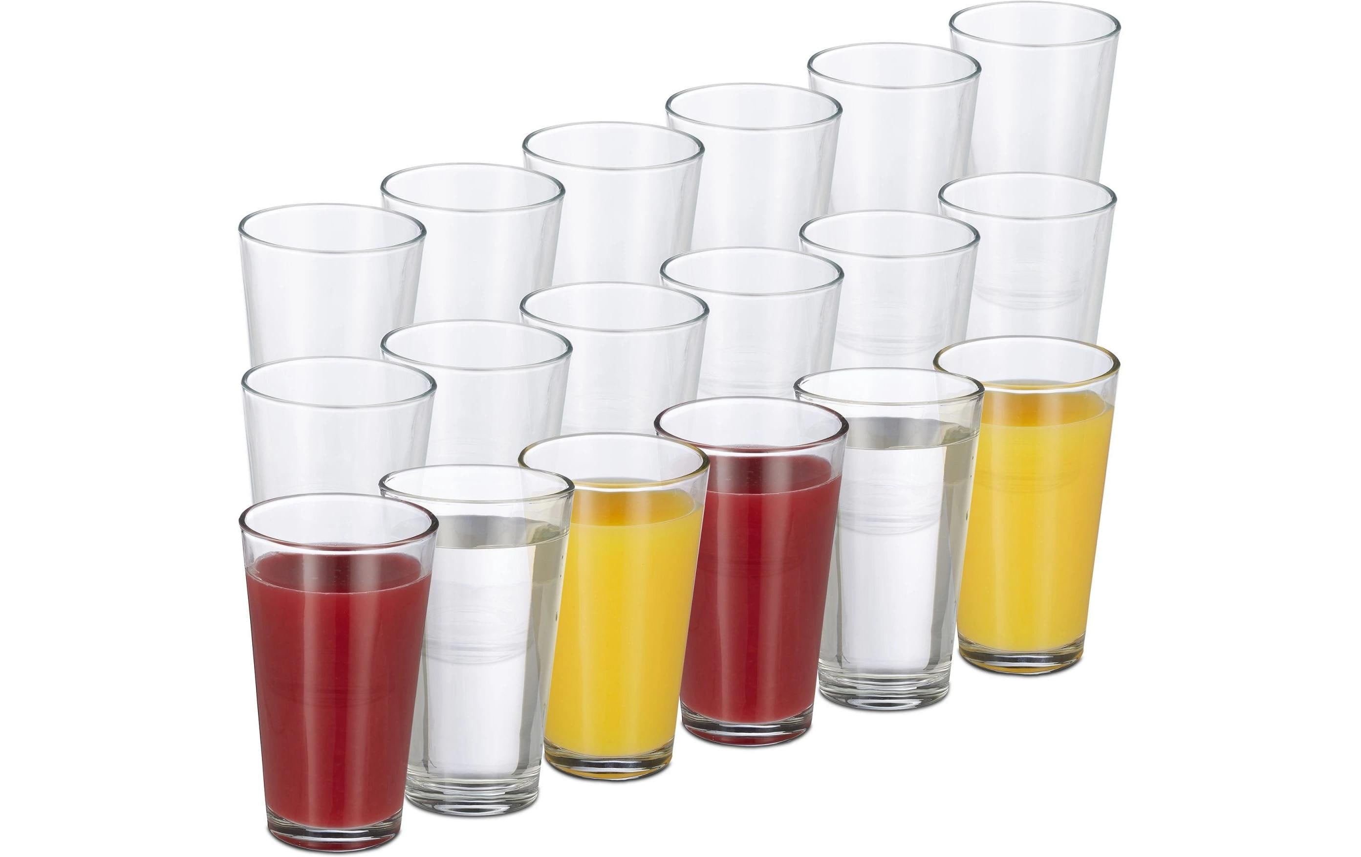 relaxdays Trinkgläser-Set 500ml 18  Stück, Glas