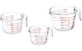 relaxdays Messbecher-Set 3 Stück, Borosilikatglas