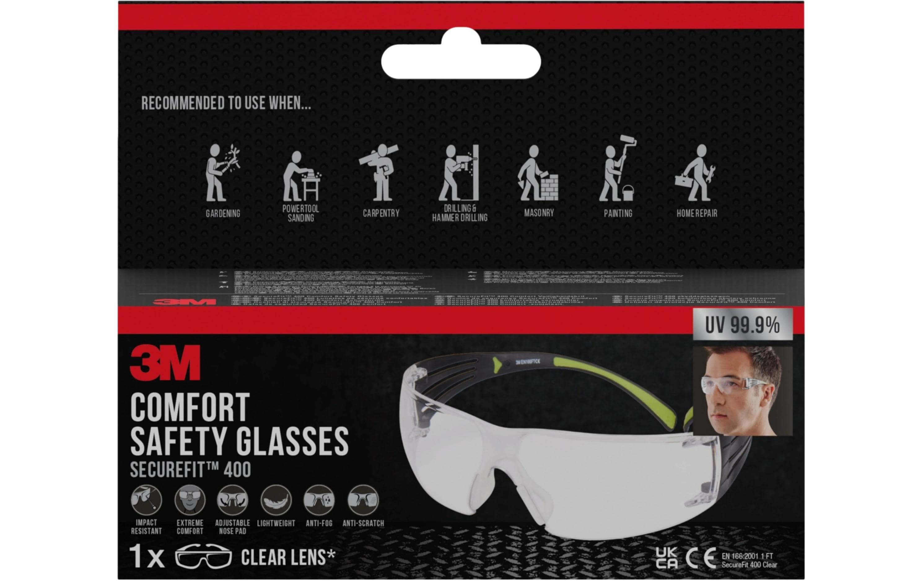 3M SecureFitSchutzbrille klar 1 Stück