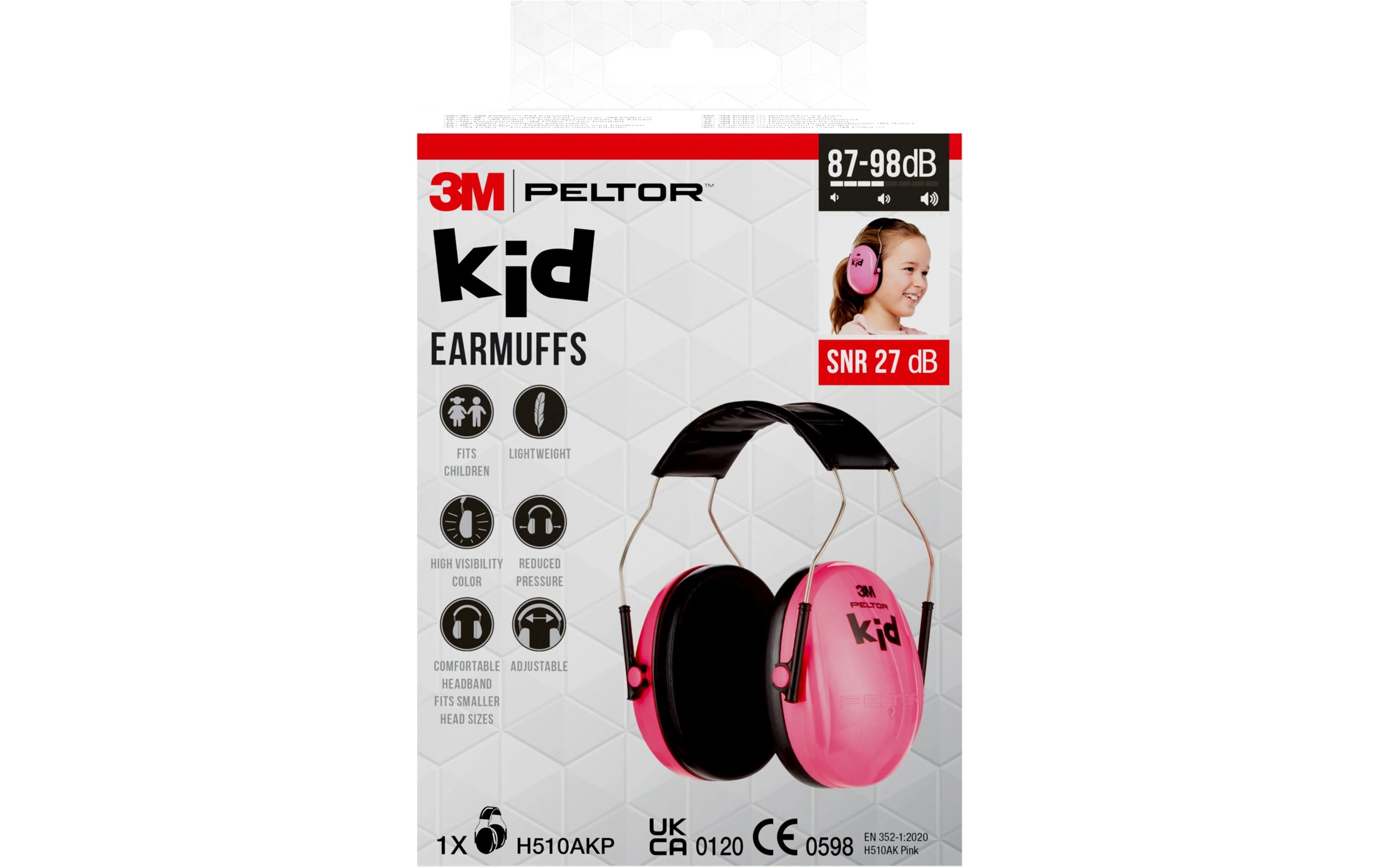 3M Peltor Kindergehörschutz für Kinder, neonpink