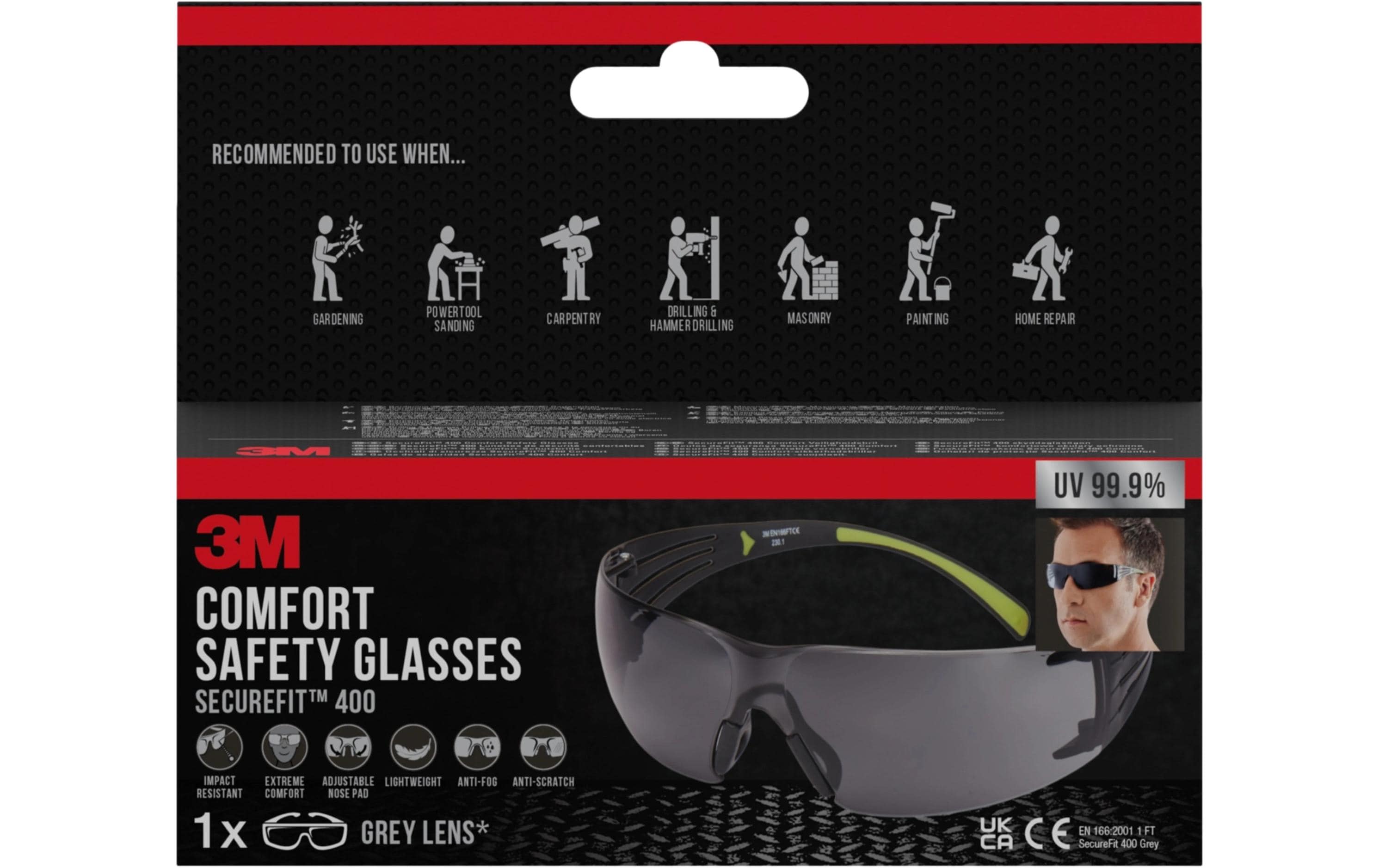 3M SecureFitSchutzbrille grau 1 Stück