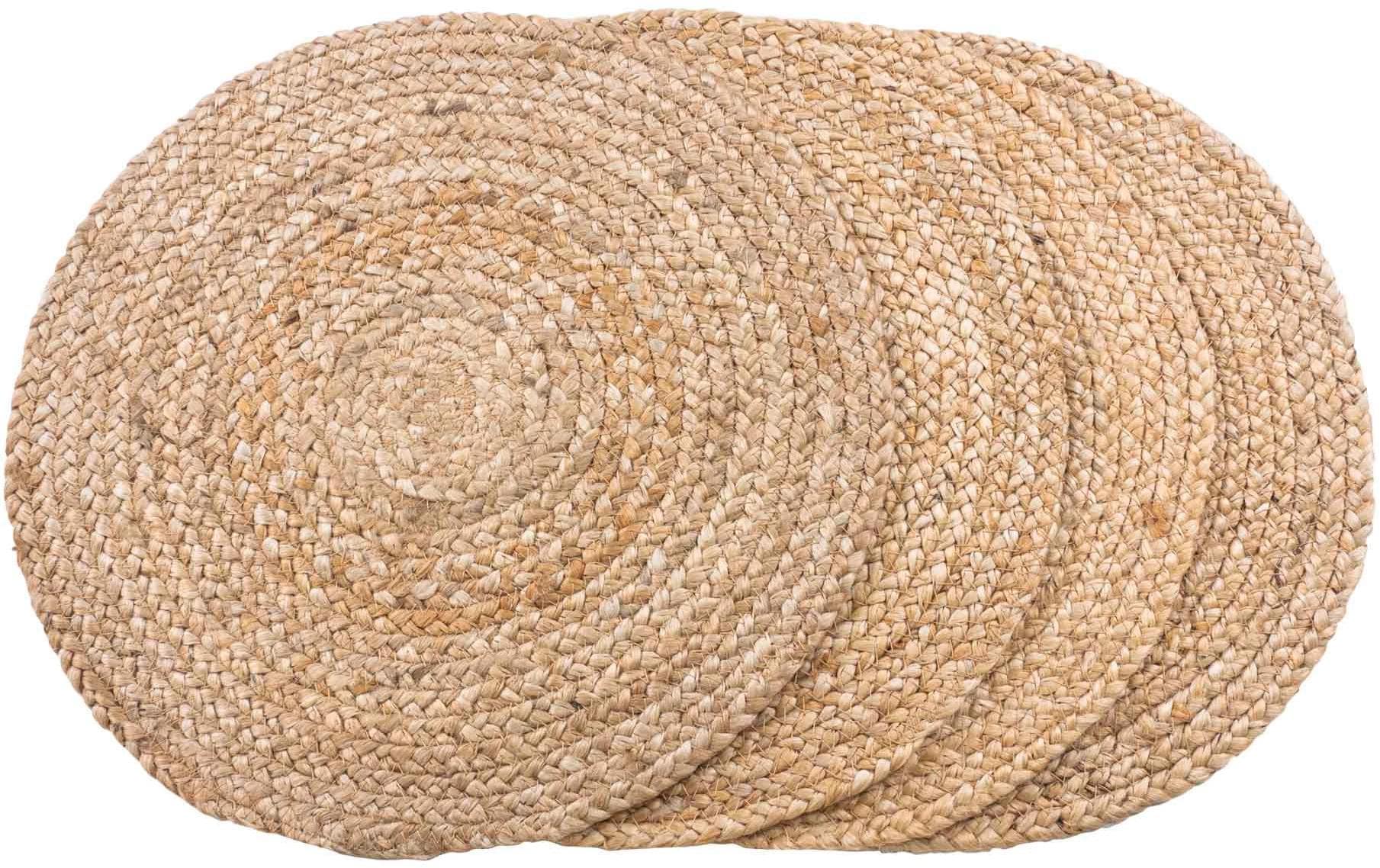 House Nordic Tischset, 4er Set, Nature Jute, Durchmesser:38 cm