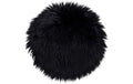 House Nordic Lammfell-Imitat, Schwarz Durchmesser: 35 cm, 100% Polyester