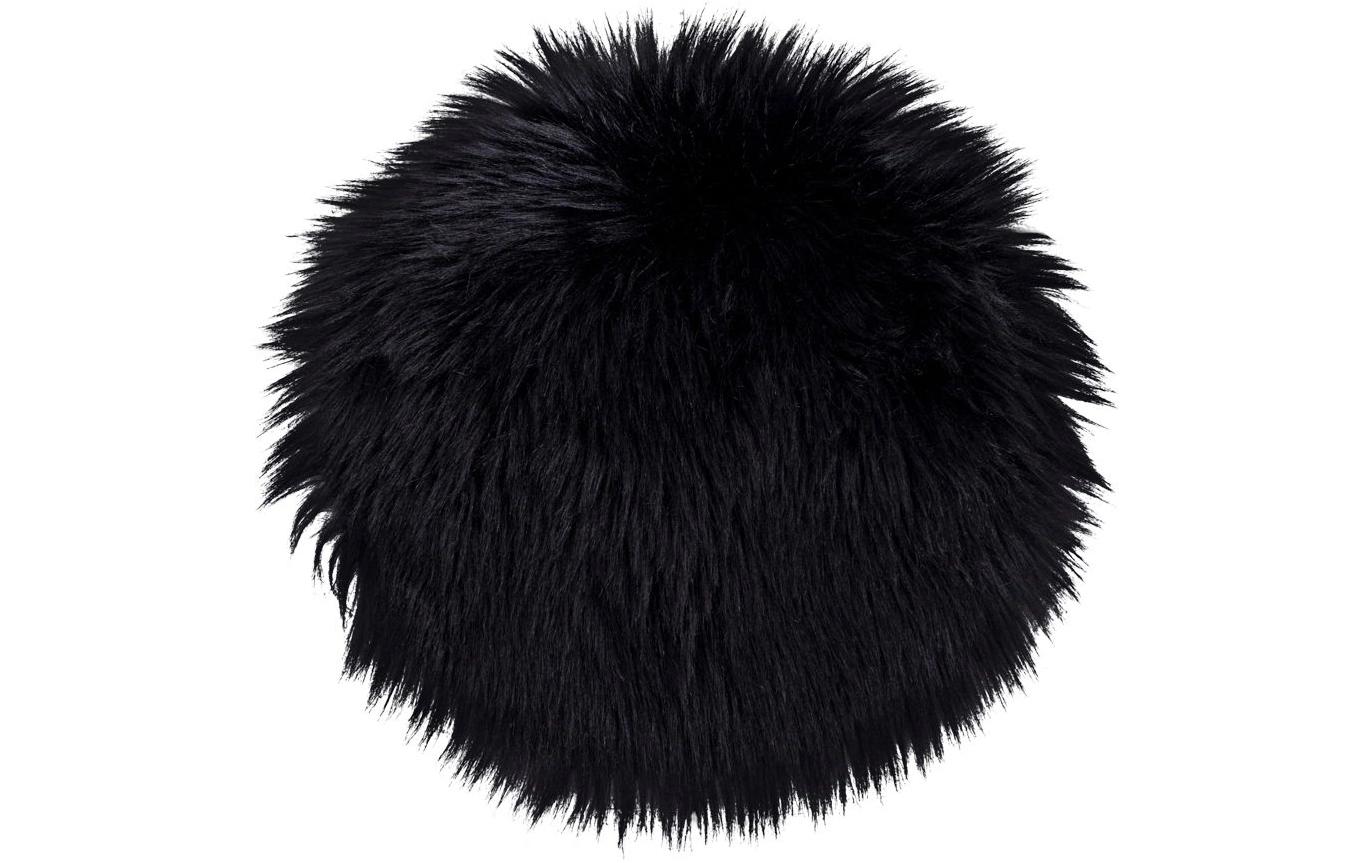 House Nordic Lammfell-Imitat, Schwarz Durchmesser: 35 cm, 100% Polyester