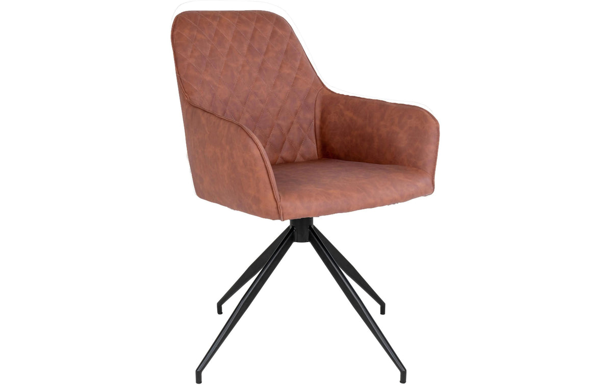 House Nordic Stuhl Harbo, 1 Stück, Braun Stahl, Polyester,Sperrholz, Belastb. 110 kg