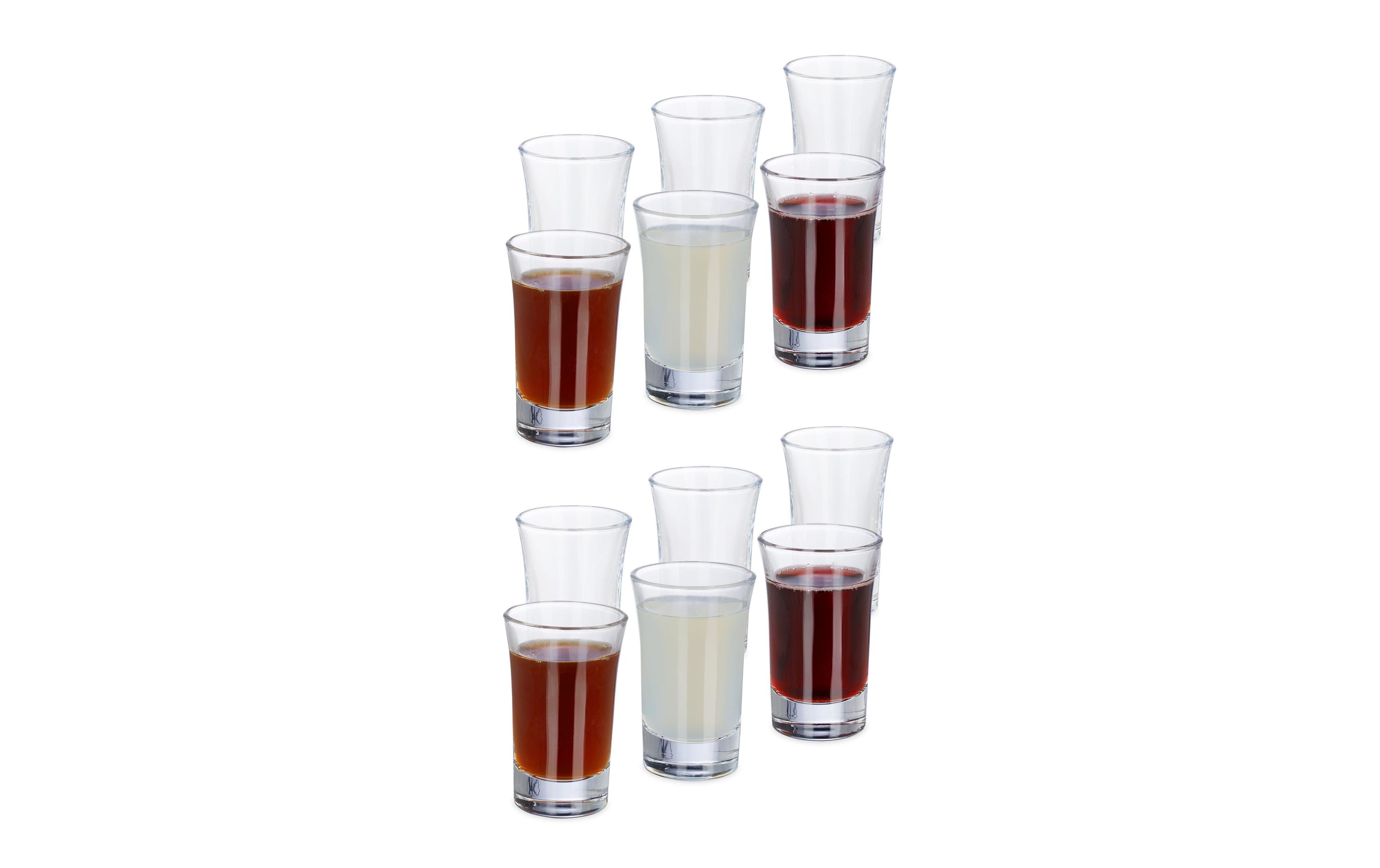 relaxdays Schnapsgläser-Set 12 Stück, Glas