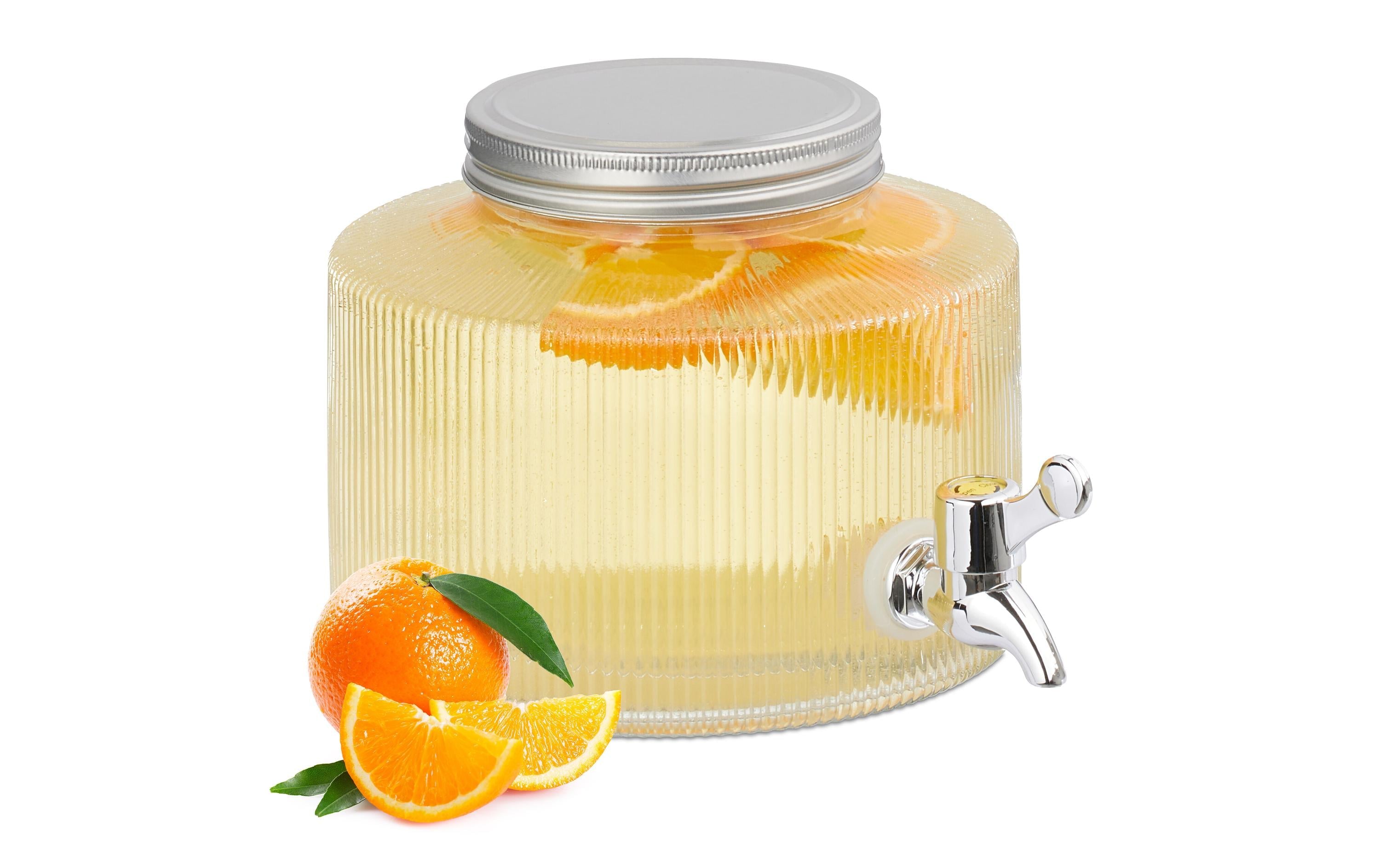 relaxdays Getränkespender Glas, 2.8 Liter