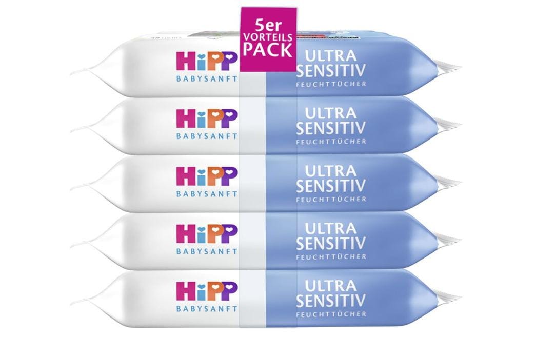Hipp Babysanft Feuchttücher Ultra sensitiv / 5x 48 Tücher