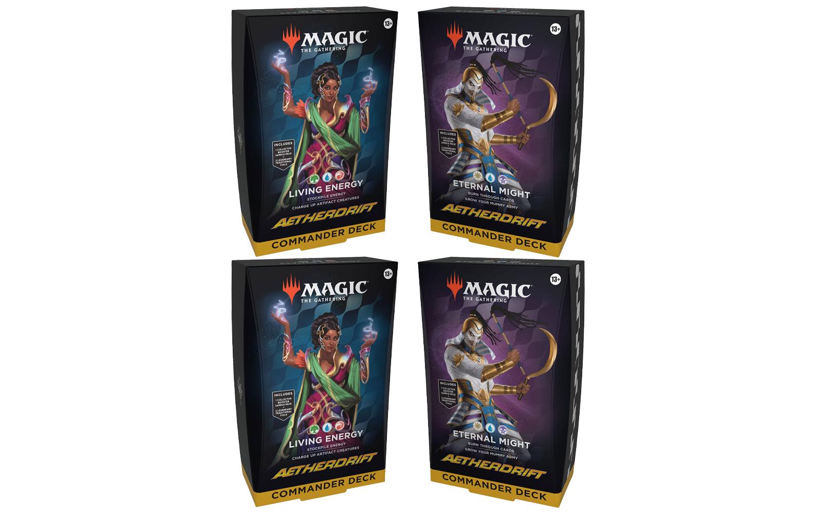MTG Aetherdrift Commander-Decks Display ENGLISCH