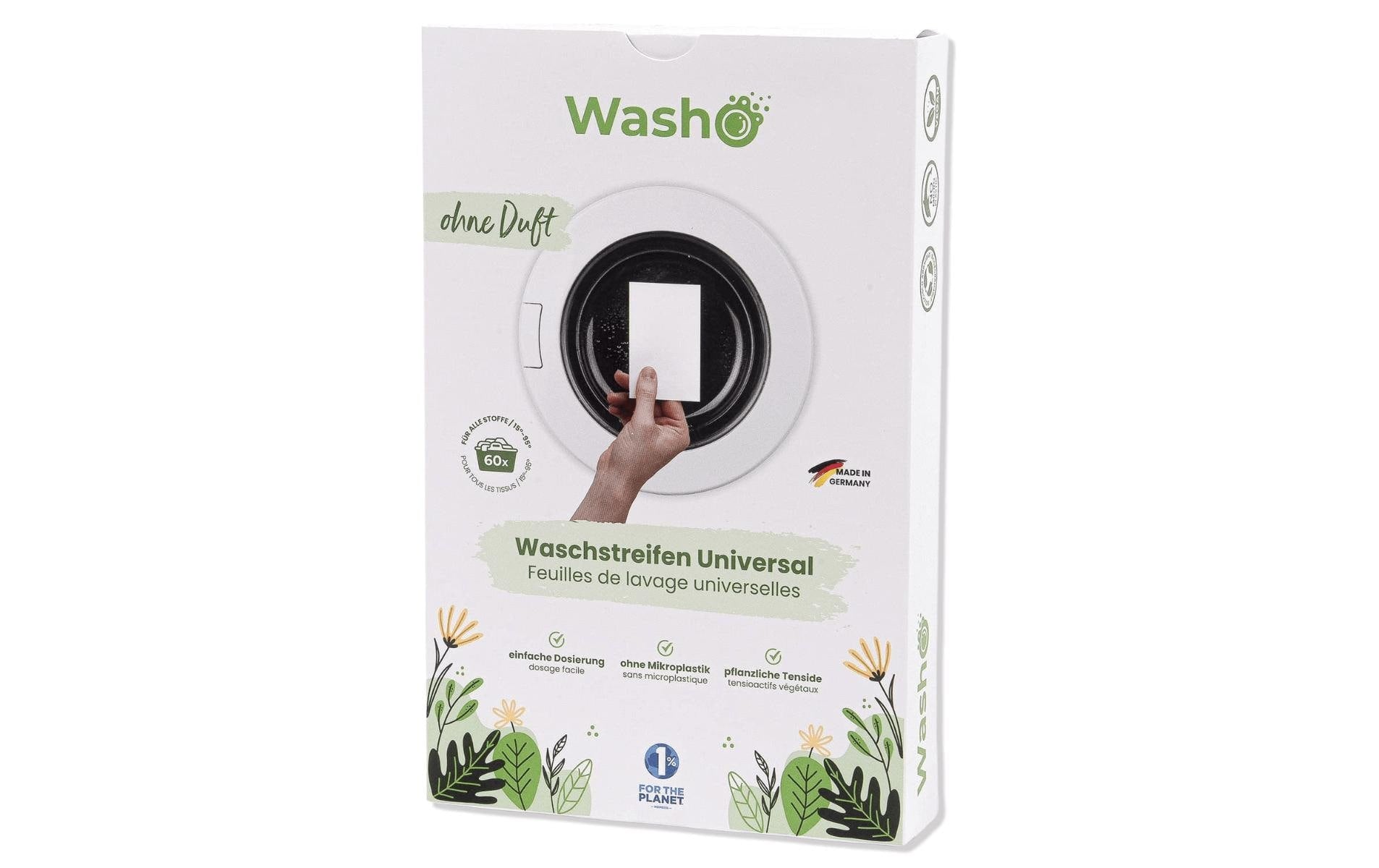 Washo Waschstreifen ohne Duft 60 Stück