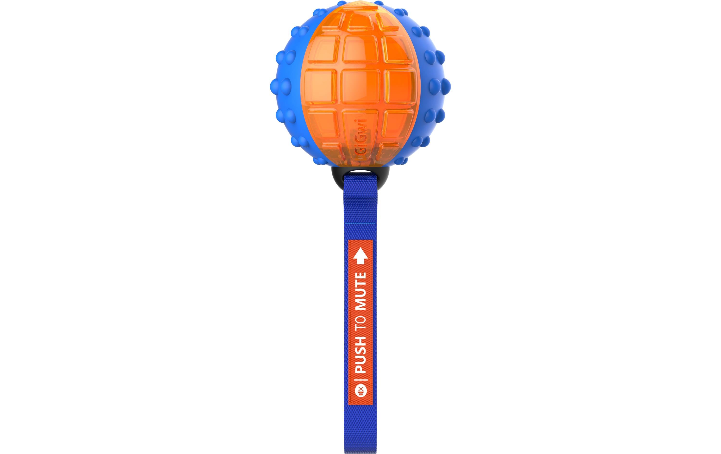 GiGwi Push to mute Ball, blau/orange 24x7cm