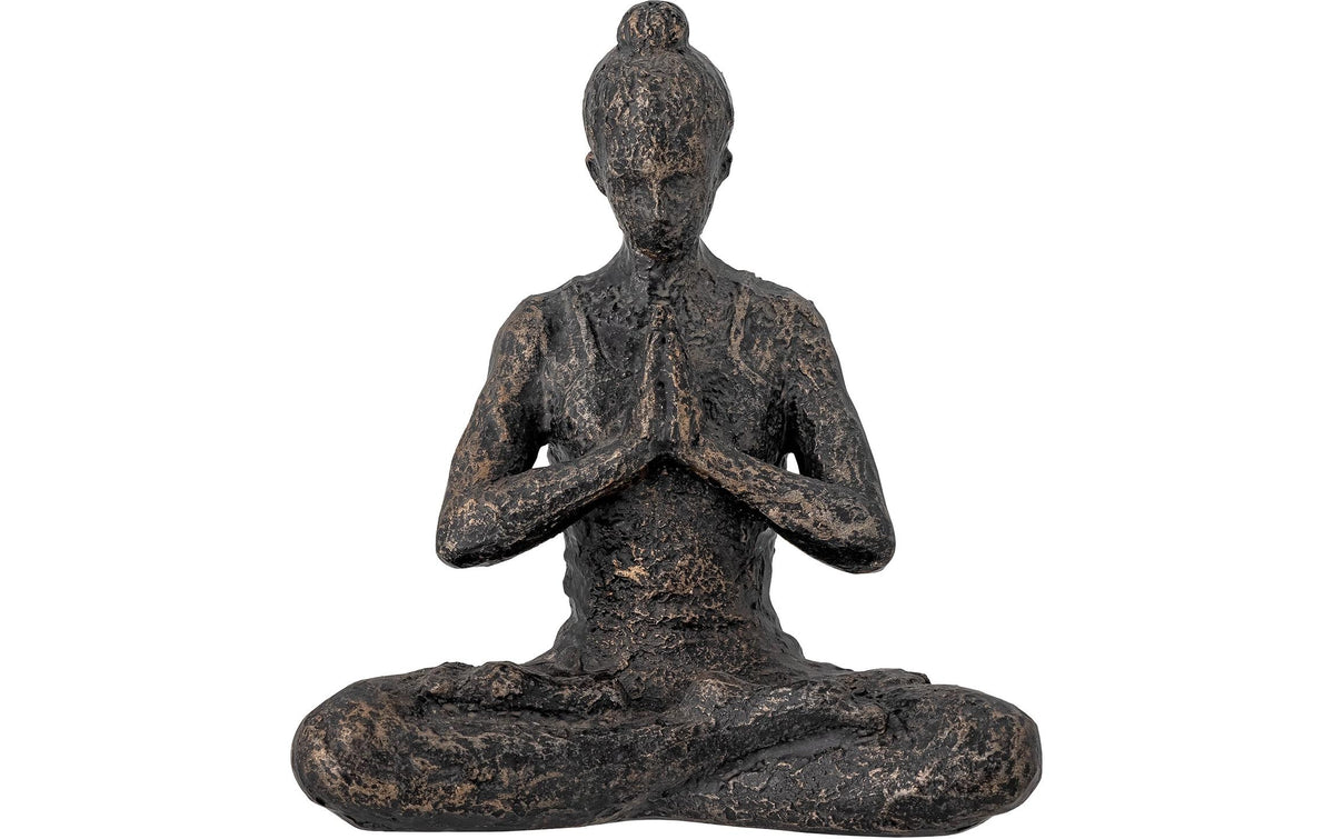 Bloomingville Dekofigur Buddha Miiral Harz, 12.5x13.7x7 cm (LxHxB)