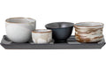 Bloomingville Schalen Suhsi-Set Masami 5er Set, Steingut, 26x7x12 cm (LxHxB)