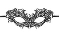 Partydeco Maske aus Spitze Muster2 schwarz, H: 8 cm, B: 21 cm